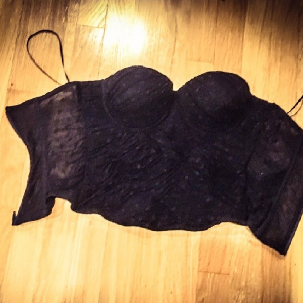 GUESS | Black Lace Strapless Bustier | NWOT - Picture 2 of 3